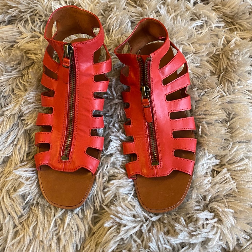 Zip up gladiator sandal